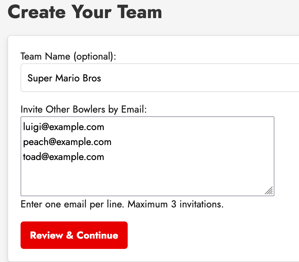 Create team